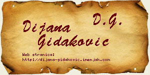 Dijana Gidaković vizit kartica